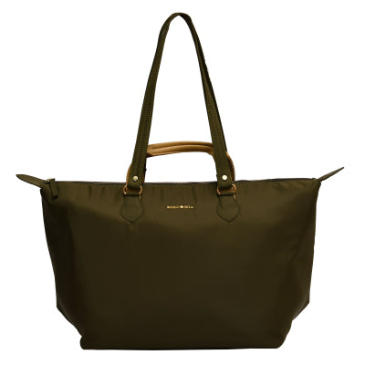 Cabin Tote Midi In Olive Green