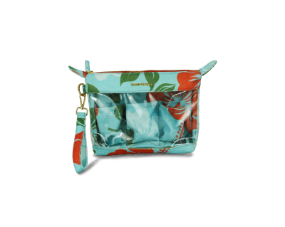 Find Easy Travel Pouch Green Leaf Print