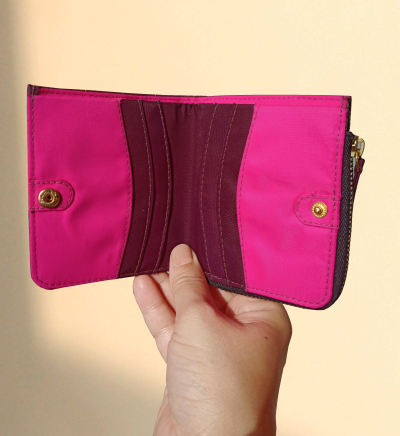 Bohomia Pocket Wallet (Wine & Hot Pink)