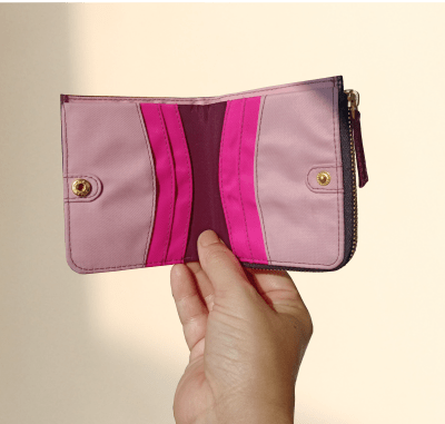 Bohomia Pocket Wallet (Wine & Light Pink)