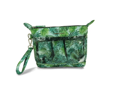 Find Easy Travel Pouch Green Leaf Print