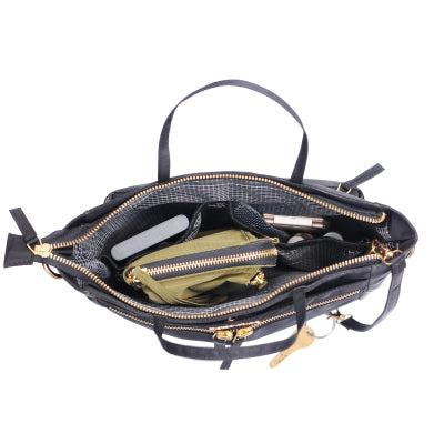 Wanderer Midi Work Bag in Black