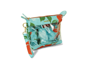 Find Easy Travel Pouch Green Leaf Print