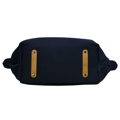 Cabin Tote Midi In Navy Blue