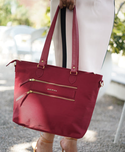 Everyday Work Bag In Burgundy