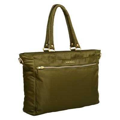 Wanderer Midi Work Bag in Olive Green